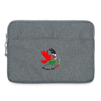 Paix pour la Palestine - Sacoche pour ordinateur portable 15 pouces - gris chiné - Devant