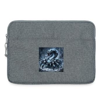 Kristalldrache im Eissturm - Laptoptasche 15" - Grau meliert - Vorne