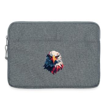 Majestätischer Adler, durchdringender Blick - Laptoptasche 15" - Grau meliert - Vorne