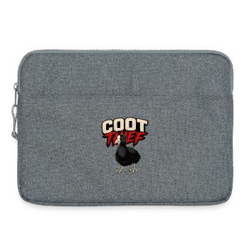Blässhühnerdieb, Karpfenangeln, lustiges Angler-Design - Laptoptasche 15" - Grau meliert - Vorne