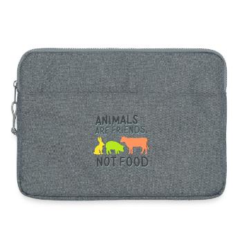 Les animaux sont des amis, pas de la nourriture - Sacoche pour ordinateur portable 15 pouces - gris chiné - Devant