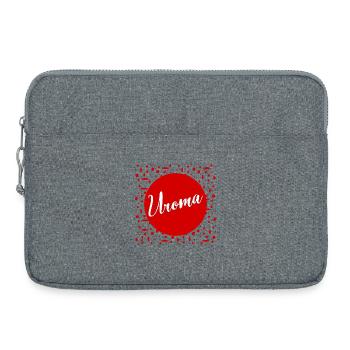 Annonce du bébé à l’arrière-grand-mère - Sacoche pour ordinateur portable 15 pouces - gris chiné - Devant