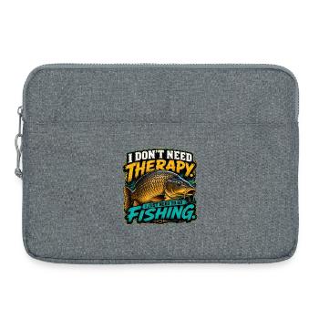 Pêcheur drôle de carpe commun - Sacoche pour ordinateur portable 15 pouces - gris chiné - Devant