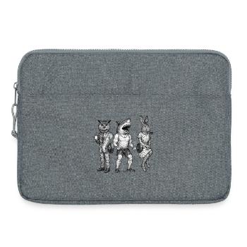 Anthro-Trio: Fitnessstudio, Büro & Pipe - Laptoptasche 15" - Grau meliert - Vorne