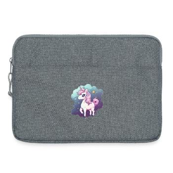 Licorne pastel - Sacoche pour ordinateur portable 15 pouces - gris chiné - Devant