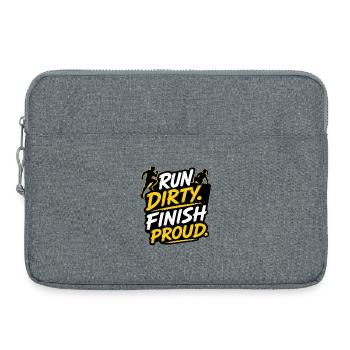 Design de coureur OCR Run Dirty Finish Proud - Sacoche pour ordinateur portable 15 pouces - gris chiné - Devant