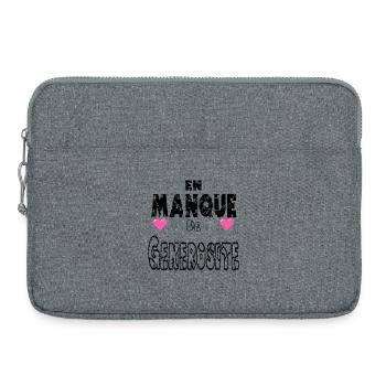 Bedürftig nach Großzügigkeit - Laptoptasche 15" - Grau meliert - Vorne