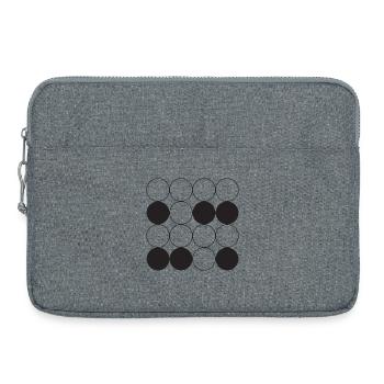 Kreisgitter-Design - Laptoptasche 15" - Grau meliert - Vorne