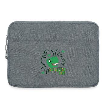 Dinosaurier Schulkind 2026 - Laptoptasche 15" - Grau meliert - Vorne