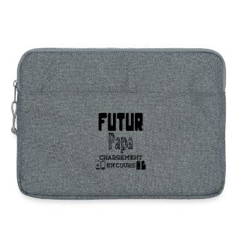 Futur Papa Chargement En Cours - Sacoche pour ordinateur portable 15 pouces - gris chiné - Devant