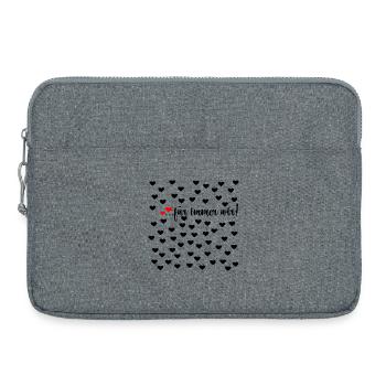 Liebe Für Immer - Laptoptasche 15" - Grau meliert - Vorne