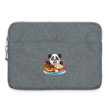Délice de gâteau panda de Kawaii - Sacoche pour ordinateur portable 15 pouces - gris chiné - Devant
