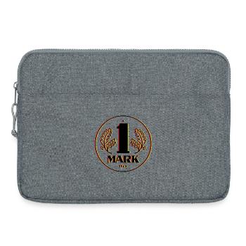 Ostmark 3D Schwarz Rot Gold - Laptoptasche 15" - Grau meliert - Vorne