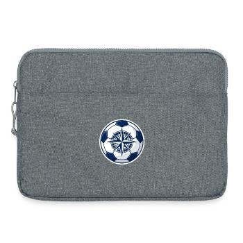 Balle de boussole : Conception directionnelle du football - Sacoche pour ordinateur portable 15 pouces - gris chiné - Devant