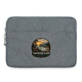 Voyage de vacances à Tofino au Canada sur l’île de Vancouver - Sacoche pour ordinateur portable 15 pouces - gris chiné - Devant