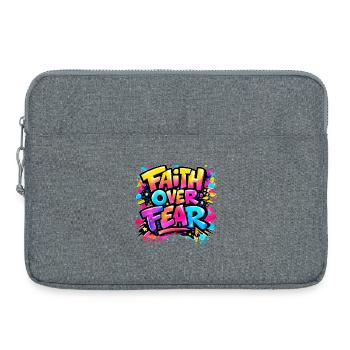 Faith_over_Fear - Laptoptasche 15" - Grau meliert - Vorne