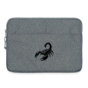 Black Scorpion Splatter Art - Laptop bag 15" - heather grey - Front