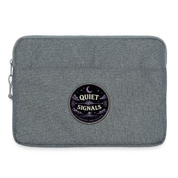 Quiet Signals Cosmos Night - Laptop bag 15" - heather grey - Front