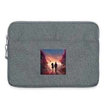 Evening Love Walk - Laptop bag 15" - heather grey - Front