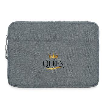 Ich bin eine Königin - Goldene Krone - Laptoptasche 15" - Grau meliert - Vorne