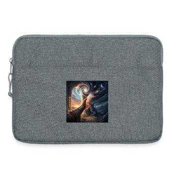 Celestial Handshake Fantasy Portal Art - Laptop bag 15" - heather grey - Front