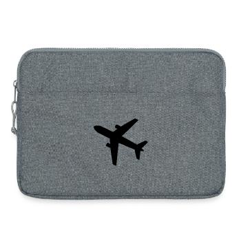 airplane - Laptop bag 15" - heather grey - Front