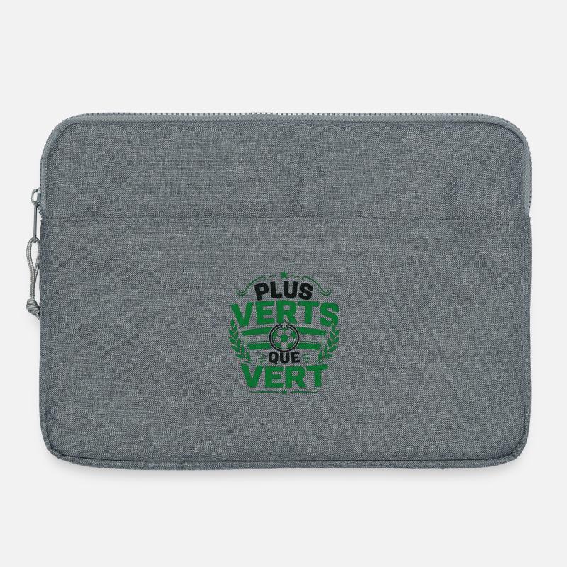 Plus VERTS que VERT - Sacoche pour ordinateur portable 15 pouces - gris chiné