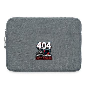 404 Motivation Not Found Robot - Laptop bag 15" - heather grey - Front