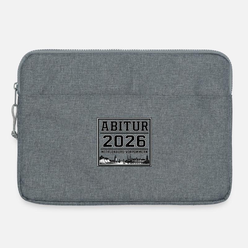 Abitur-2026-MeckPom - Laptoptasche 15" - Grau meliert