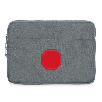 Blank Stop Sign - Laptop bag 15" - heather grey - Front