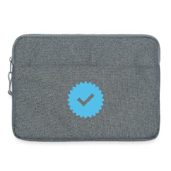 Blue Tick Badge - Laptop bag 15" - heather grey - Front