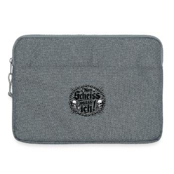 Nen Scheiss Muss Ich Metal Schädel - Laptoptasche 15" - Grau meliert - Vorne