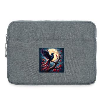 Blue Phoenix Under Full Moon - Laptop bag 15" - heather grey - Front