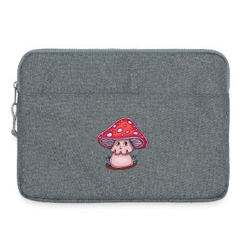 Magic Mushroom Cottagecore (Kawaii-Version) - Laptoptasche 15" - Grau meliert - Vorne