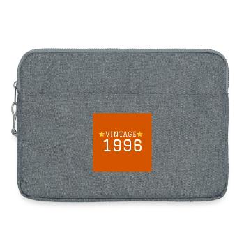 VINTAGE_1996_fond_orange_etoiles_jaunes_retro - Laptop bag 15" - heather grey - Front