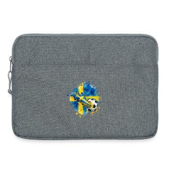 Football - Équipe de Suède - Sacoche pour ordinateur portable 15 pouces - gris chiné - Devant
