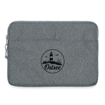 Plage du phare de la mer Baltique Côtes Amour - Sacoche pour ordinateur portable 15 pouces - gris chiné - Devant