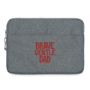 Mutiger, sanfter Vater - Laptoptasche 15" - Grau meliert - Vorne