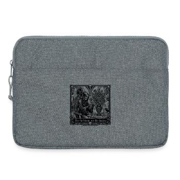 Chemise en forme de squelette squelette sombre en forme de dessin de lignes - Sacoche pour ordinateur portable 15 pouces - gris chiné - Devant