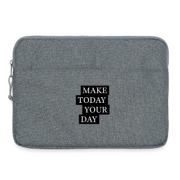 Faites de ce jour votre motivation - Sacoche pour ordinateur portable 15 pouces - gris chiné - Devant