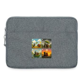 Ladybug and ant - Laptop bag 15" - heather grey - Front