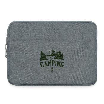 Camping Outdoor Mountain Adventure Tent - Laptop bag 15" - heather grey - Front