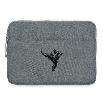 Coup de pied de combattant - Sacoche pour ordinateur portable 15 pouces - gris chiné - Devant