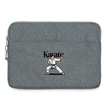 Karaté arts martiaux - Sacoche pour ordinateur portable 15 pouces - gris chiné - Devant