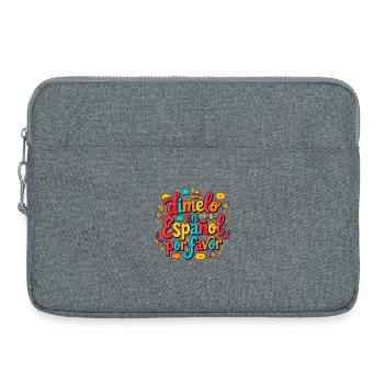 Dimelo En Espanol Por Favor - Sacoche pour ordinateur portable 15 pouces - gris chiné - Devant