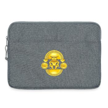 Le chaman doré - Sacoche pour ordinateur portable 15 pouces - gris chiné - Devant