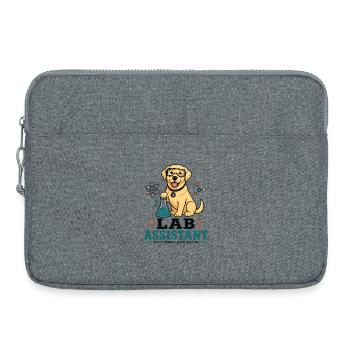 Illustration de chien assistant laboratoire - Merch pour Labrador - Sacoche pour ordinateur portable 15 pouces - gris chiné - Devant
