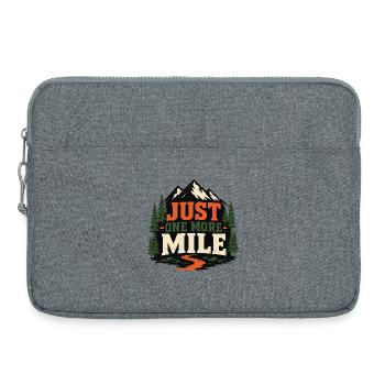Trailrunning – Nur noch eine Meile - Laptoptasche 15" - Grau meliert - Vorne