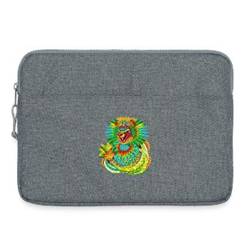 Serpent à plumes Quetzalcoatl en ascension - Sacoche pour ordinateur portable 15 pouces - gris chiné - Devant