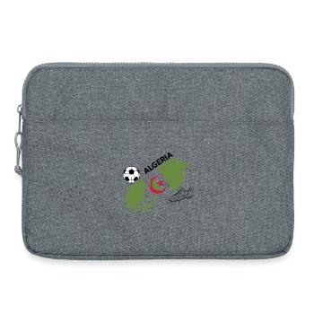 Algerien Fußballtrikot Anhänger Algerien Fuß - Laptoptasche 15" - Grau meliert - Vorne